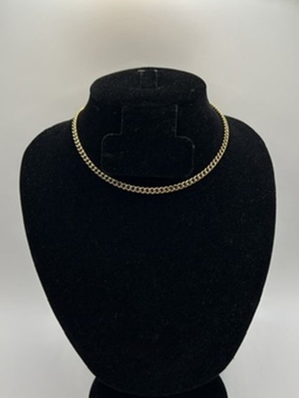 3mm Real Gold Cuban Chain 16 Inch Stainless Steel Plated Dainty Womens Durable